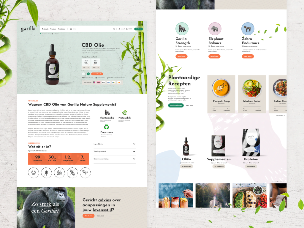 4. Dribbble Gorilla Nature Supplements